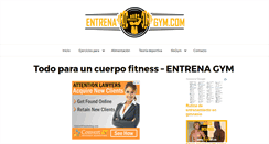 Desktop Screenshot of entrenagym.com