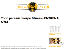 Tablet Screenshot of entrenagym.com